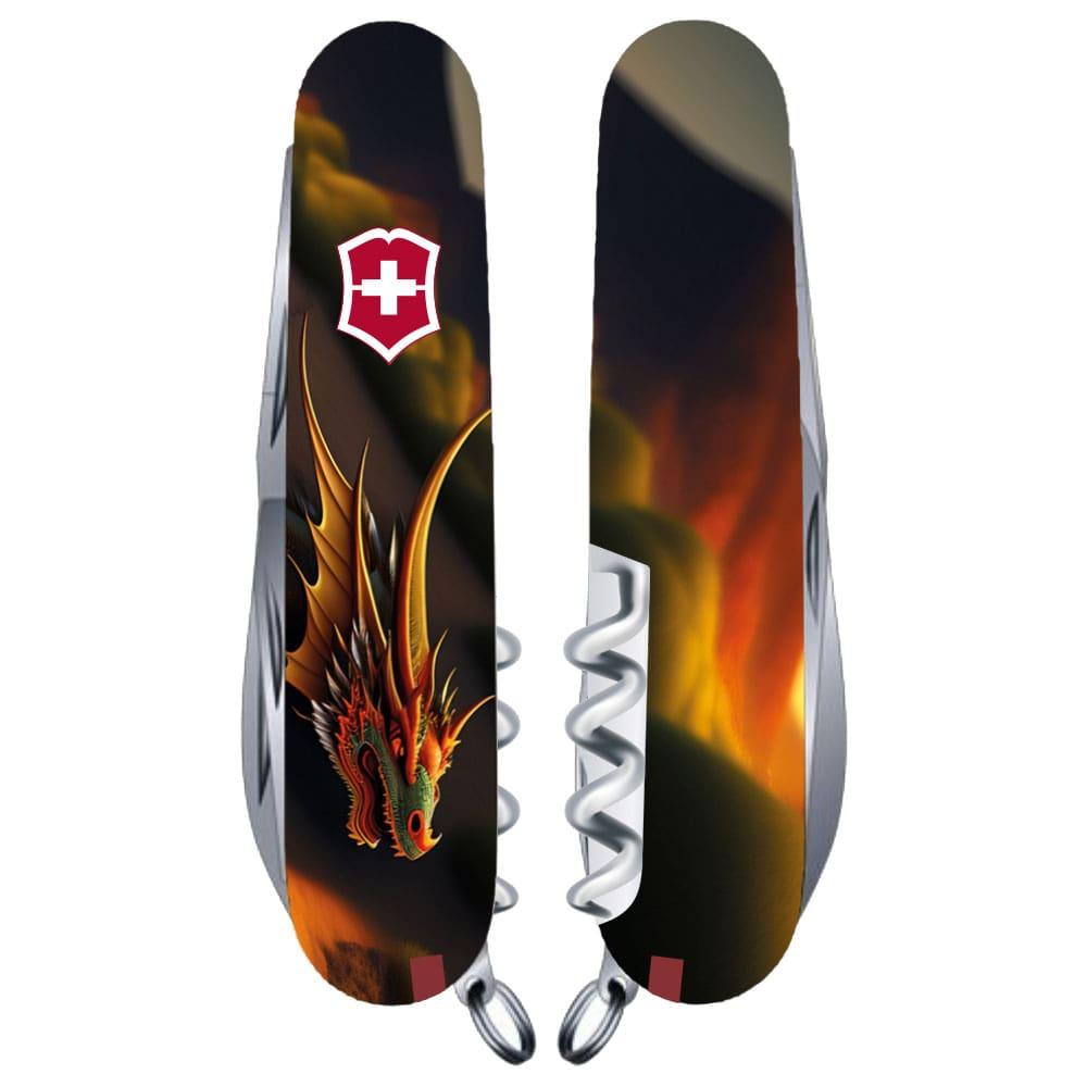 Ніж "Victorinox" Huntsman Zodiac 91мм/15функ/штоп/ножн/пила/крюк /Фантастичний драко
