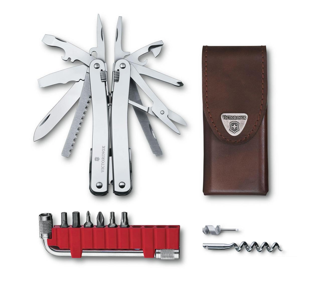 Ніж "Victorinox" Swisstool Spirit X Plus 105мм/35предм+кор.шкір.чохол