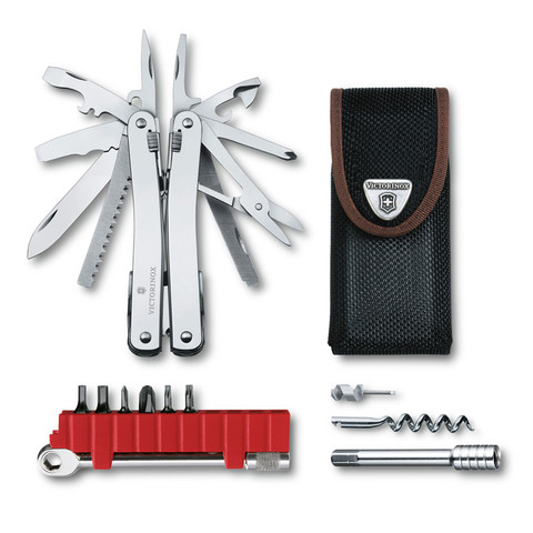 Ніж "Victorinox" Swisstool Spirit X Plus Ratchet 105мм/36функ+чорн.нейлон.чохол