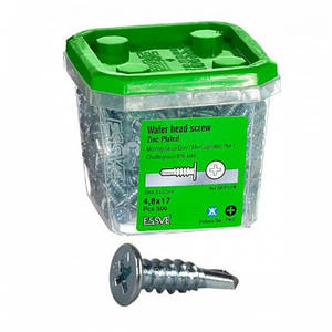 Саморізи ESSVE монтажні, 4,8*17 мм оцинк. PH2 (500 шт/уп)