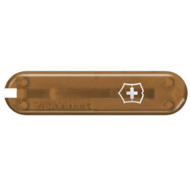 Накладка на ніж "Victorinox" 58мм Chocolate Fudge передня з лого (Fa+)