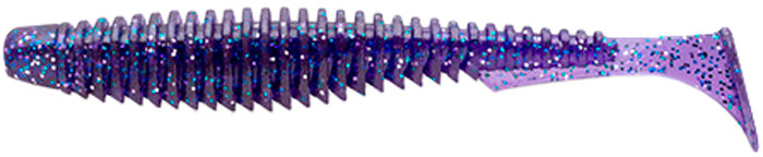 Силикон FishUP U-Shad 4"" #060 - Dark Violet/Peacock & Silver (8шт/уп), фото 1