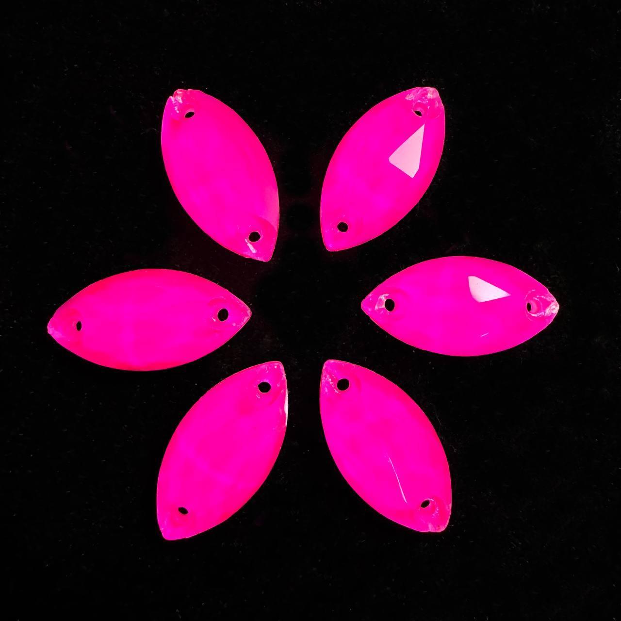 Човник скло колір Neon Rose (9х18мм)