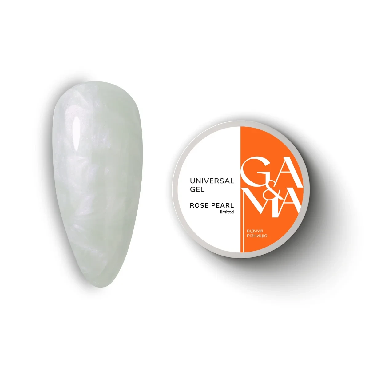 Універсальний гель Ga&Ma Universal Gel Rose Pearl limited, 15 мл, фото 1