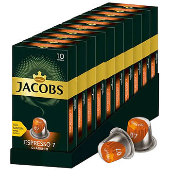 Набір кави в капсулах Nespresso Jacobs Espresso 7 Classico – 100 капсул