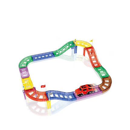 Трек магнітний різнокольоровий для хлопчика CJ-2261078 на 27 деталей, фото 1