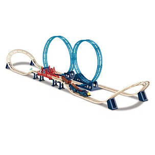 Залізниця з ретро поїздом типу на акумуляторі для хлопчиків CJ-4000549, фото 1