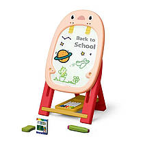 Магнітна дошка мольберт, підлоговий, дитячий на ніжках CJ-2228207, рожевий, фото 2