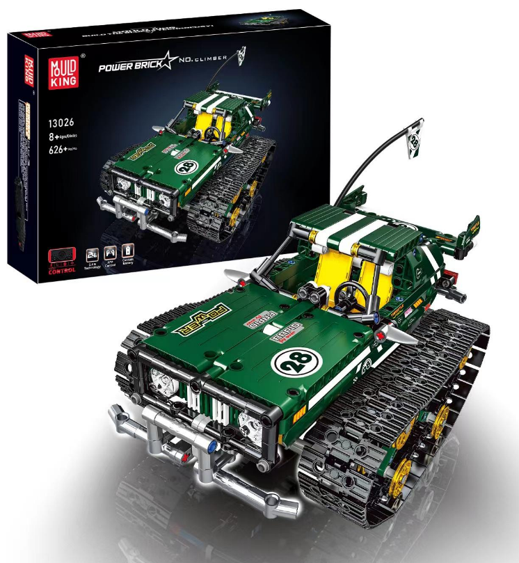 Конструктор гоночна машина на гусеничному ходу на дистанційному керуванні на 626 деталей, зелений