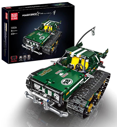 Конструктор гоночна машина на гусеничному ходу на дистанційному керуванні на 626 деталей, зелений, фото 1