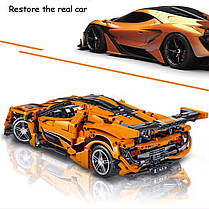 Конструктор спортивний автомобіль на 1397 деталей, помаранчевий, фото 3
