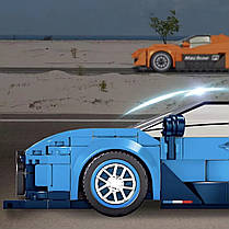 Конструктор суперкар Bugatti на 336 деталей, синій, фото 3