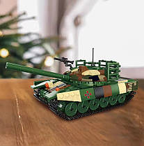 Конструктор дитячий Танк "ЗСУ" військовий ігровий із захисною решіткою на вежі на 422 деталі, фото 4