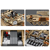 Конструктор дитячий Танк ігровий Abrams M1A2 військовий на 1630 деталей, фото 5