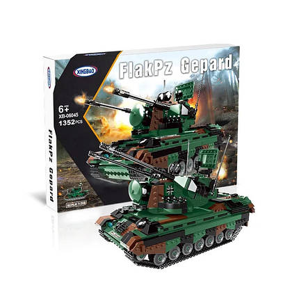 Конструктор дитячий танк Flakpz Gepard ігровий.Військова зенітна установка на 1352 деталей, фото 1