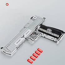 Конструктор ігровий дитячий Пістолет Desert Eagle 528 деталь сірий, фото 4