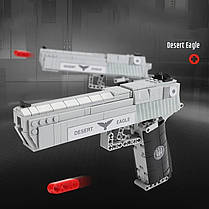 Конструктор ігровий дитячий Пістолет Desert Eagle 528 деталь сірий, фото 5