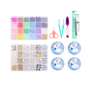 Набір бісеру для виготовлення біжутерії в пластиковому контейнері, сет №4, фото 1