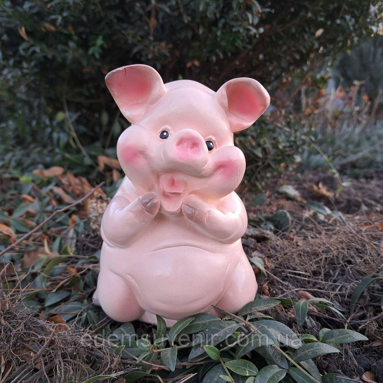 Декоративна скарбничка Нюша - 2 (18х10х13 см), скарбничка для грошей, скарбничка у вигляді свинки