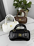 Жіноча сумка Miu Miu Arcadie Leather Bag черная, фото 3
