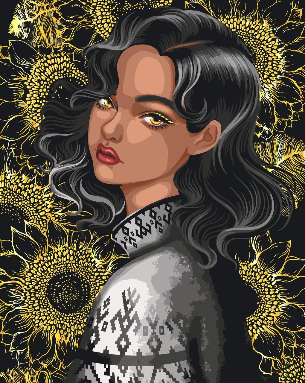 Картина за номерами Люди Незрівнянна дівчина з фарбами металік 40*50 см Art Craft 10134-AC, фото 1