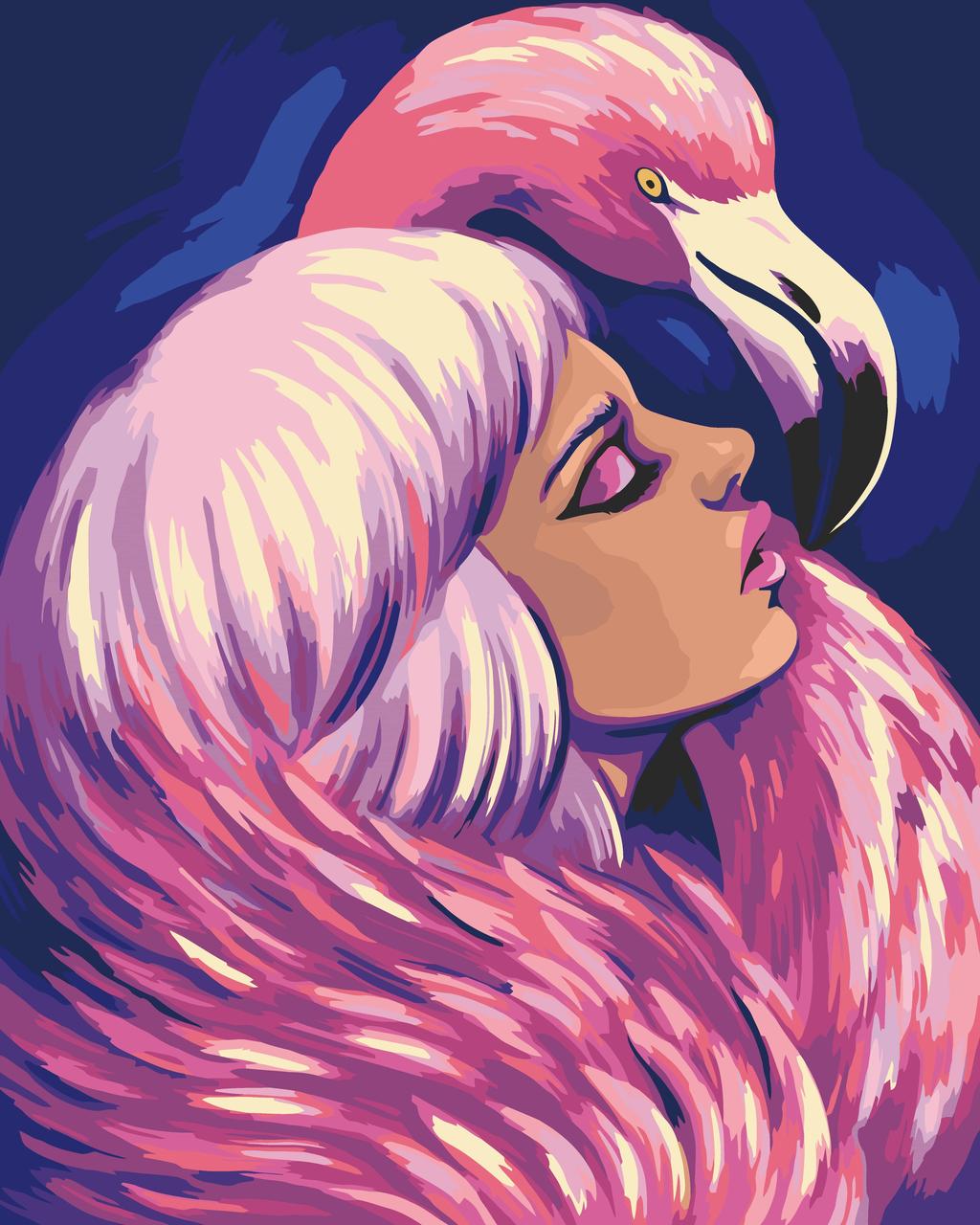 Картина за номерами Дівчина з фламінго 40*50 см Art Craft 10120-AC, фото 1