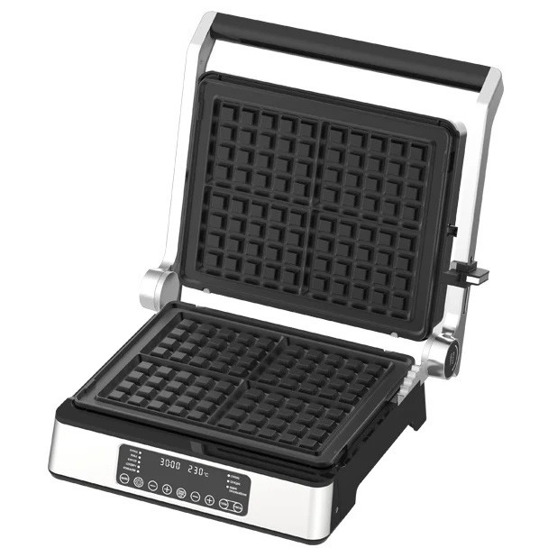 Сендвічниця з насадками Magio MG-356 2400 Вт, Електрична бутербродниця для вафель, AK-101 Притискний гриль