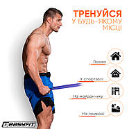 Гумова петля EasyFit 50-110 кг Синя, фото 3