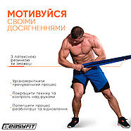Гумова петля EasyFit 50-110 кг Синя, фото 5
