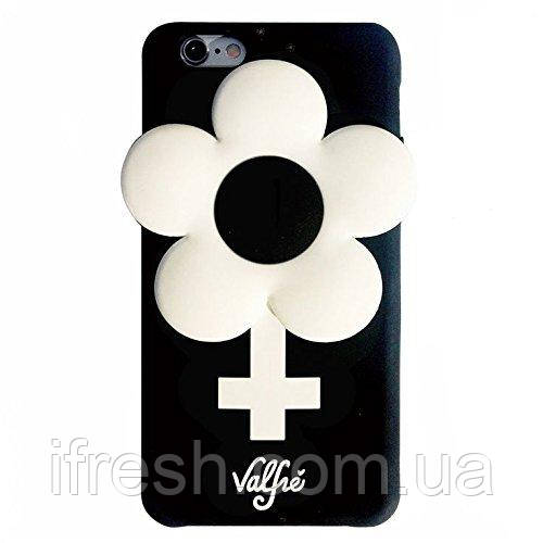 Силіконовий чохол для iPhone SE 2022 / SE 2020 / 8/ 7 - Ромашка, Чорний, фото 1