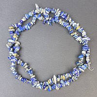 Намистини Лазурит 7-11х3мм+-на волосіні L-80см+- купити біжутерію дешево оптом в інтернеті