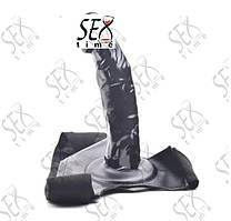 Страпон 19 см чорний