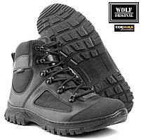 Тактичні демісезонні шкіряні берці "SML Boots", армійські чорні черевики з натуральної шкіри для військових