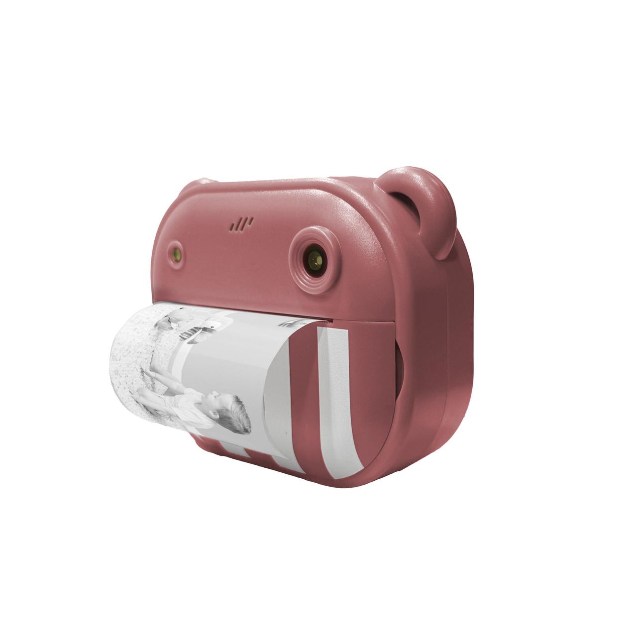 Дитяча цифрова камера з термодруком «Zazu» (ZA-INSTANTCAMERA-03), колір червоний
