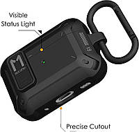 Протиударний чохол Aulumu A19 Lock для Apple AirPods Pro 2 (2023/2022/2019) у чорному кольорі, фото 4