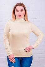 Гольф жіночий великого розміру Напіввовна молочний (42-64)