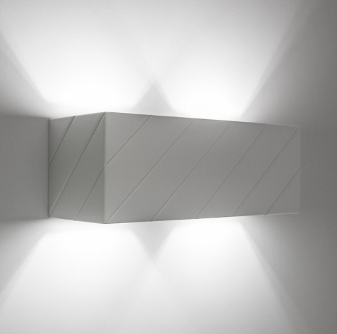 Світильник гіпсовий настінний, бра LUMINARIA CHESTER DOUBLE Білий S2202-2 WT, фото 1