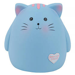 Скарбничка Kite Blue cat Блакитна 15х13х13 см K24-498-5