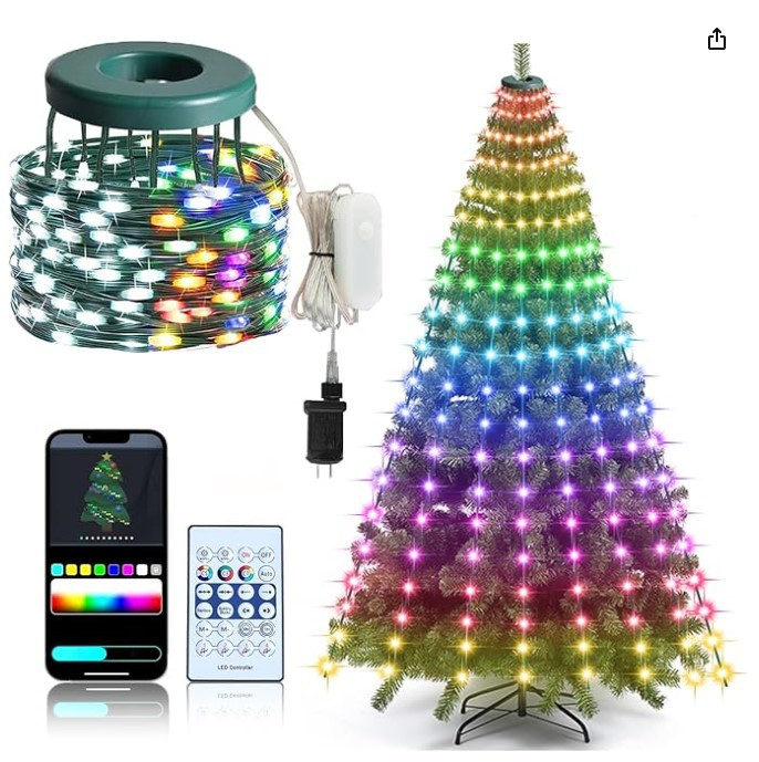 RGB Гірлянда на Ялинку 2 та 2.5 метрів.  USB + Пульт ДК