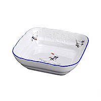 Салатник квадратний Гуси 16 см (Bernadotte)