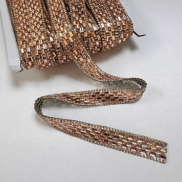 Термо тасьма зі стразами (ширина 1,5 см)