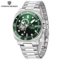 ЧАСЫ PAGANI DESIGN PD-1736 GREEN DIAL (В СТИЛЕ PANERAI LUMINOR) SEIKO NH39A 43MM 20ATM(WR200M)