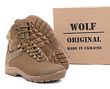 Тактичні демісезонні берці Койот нубук "BNM", армійські бежеві черевики з нубуку для ЗСУ, фото 7