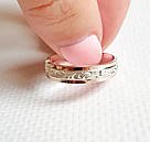 Срібна обручка з золотими накладками, фото 6