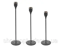 Оригінальний свічник чорний набір 3шт