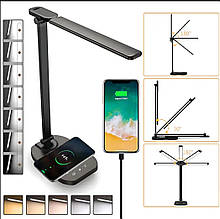 Настольная лампа с беспроводной зарядкой Table lamp YU227