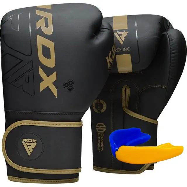 Боксерські рукавиці RDX F6 Kara Matte Golden 12 унцій