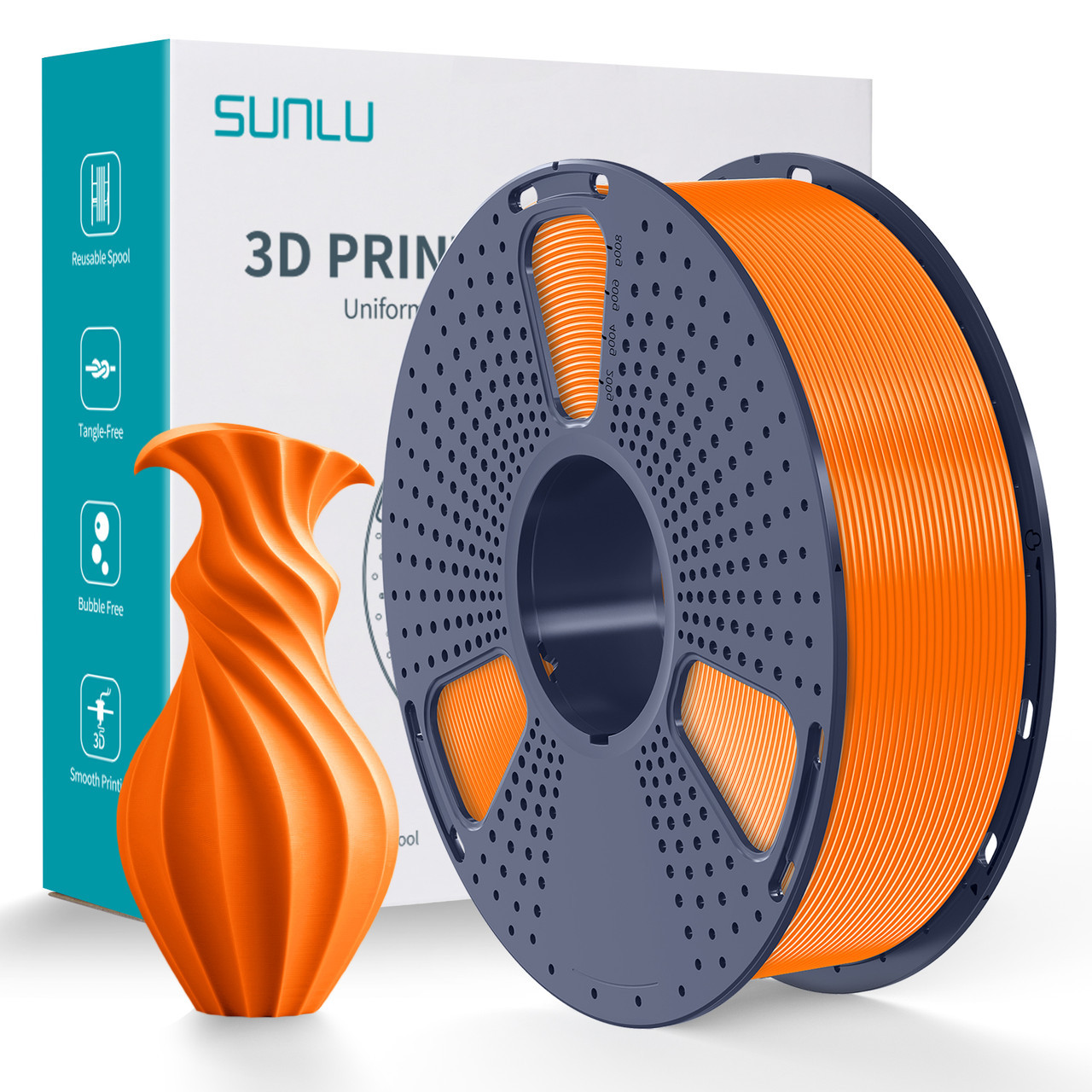 Пластик филамент SUNLU PLA Orange (03640908Z), 1.75mm, 1kg, Помаранчевий