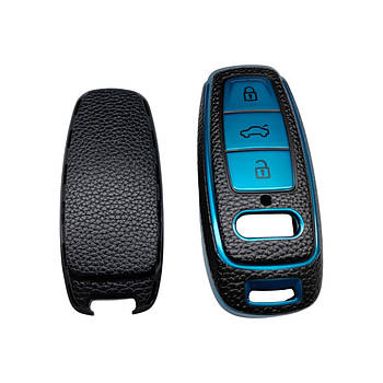 Чохол для ключа Audi синій
