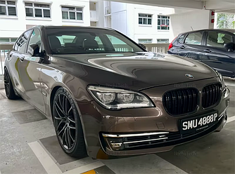 Решітки радіатора BMW F01 F02 (09-15) тюнінг ніздрі стиль M (чорний глянець)